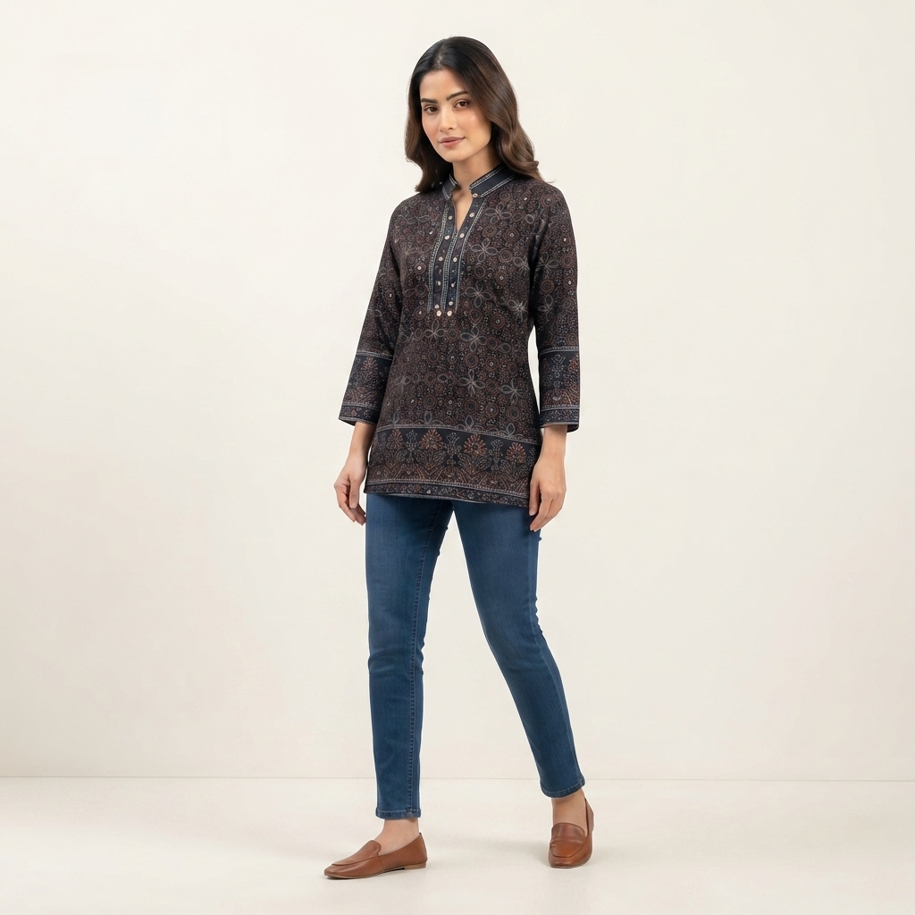 Printed Short Kurta thumbnail 4