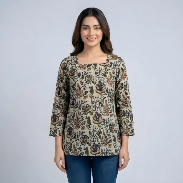 Square Neck Short Kurta