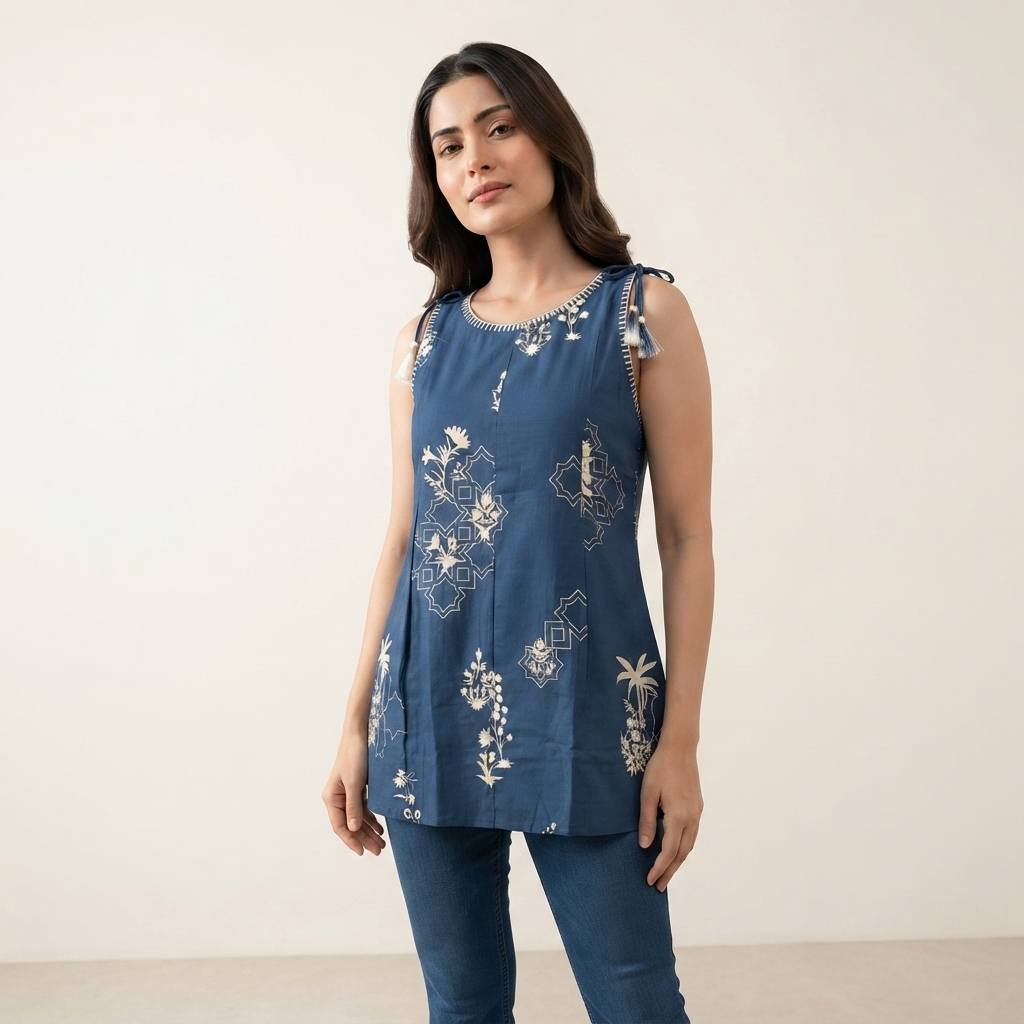 Sleeveless Short Kurta thumbnail 4