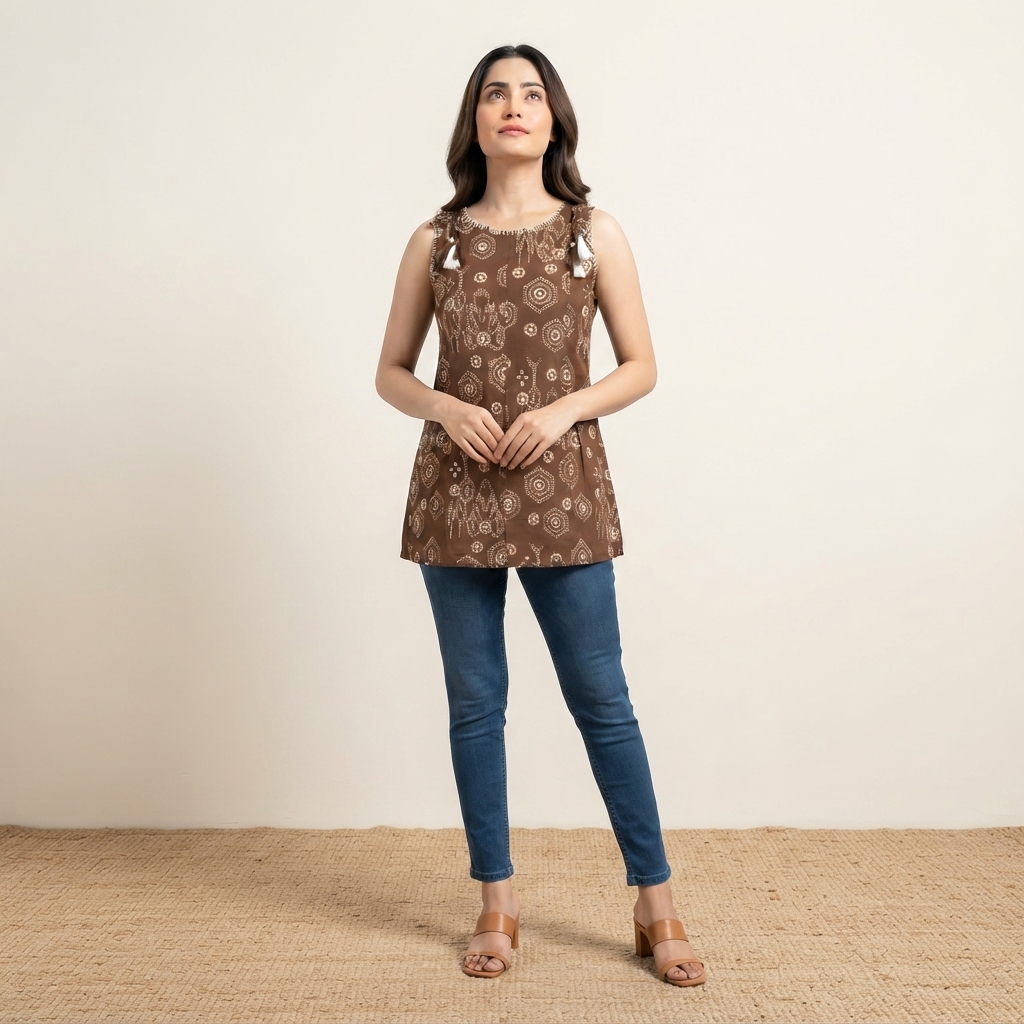 Sleeveless Short Kurta thumbnail 2