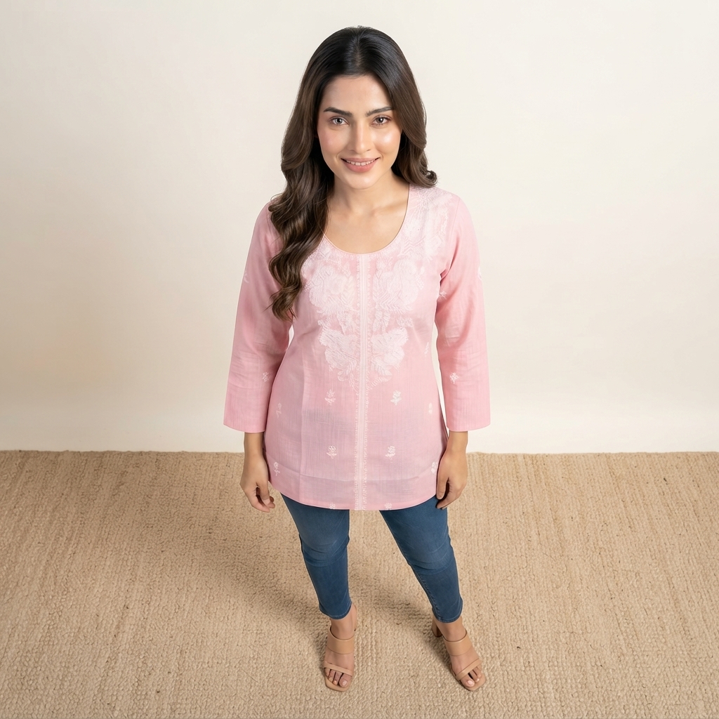 Thread Work Short Kurta alternate view