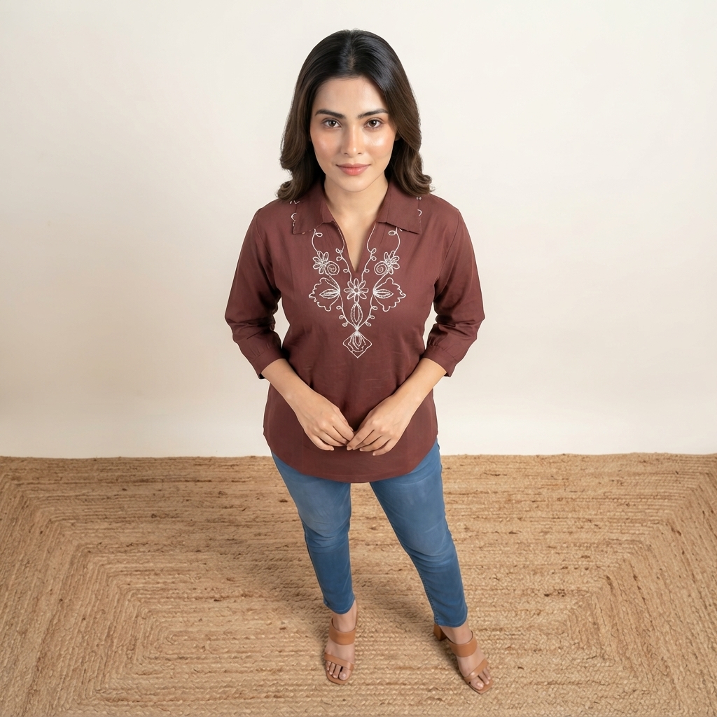 Embroidered Top alternate view