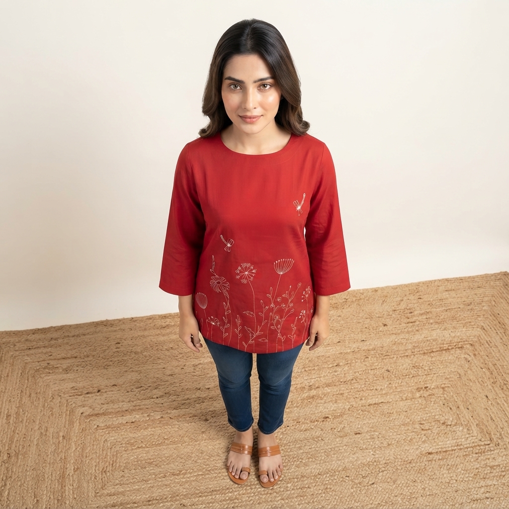 Embroidered Top alternate view